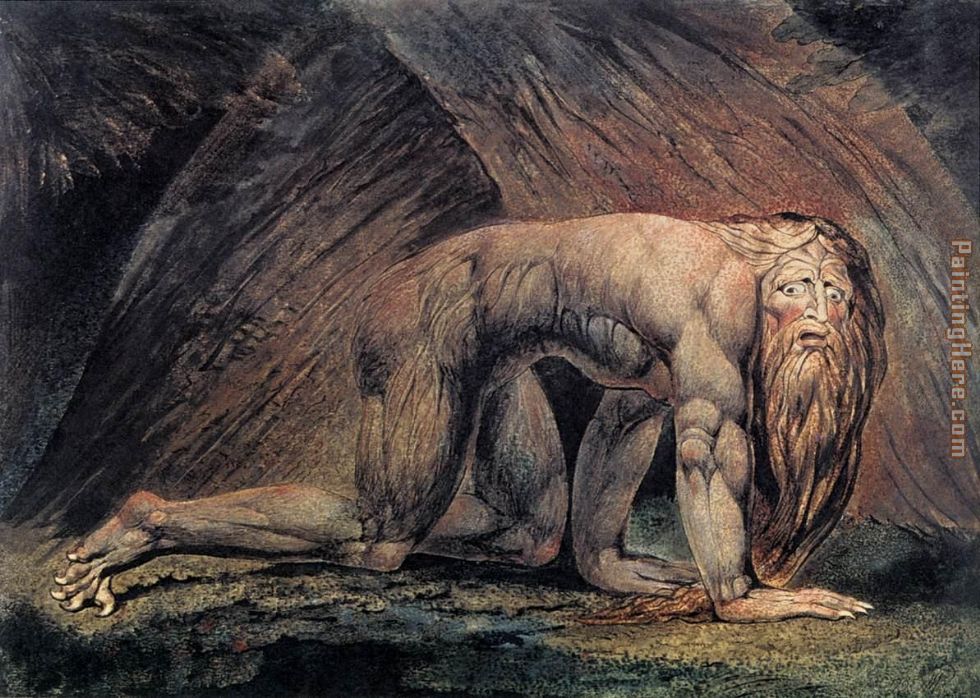 Nebuchadnezzar painting - William Blake Nebuchadnezzar art painting